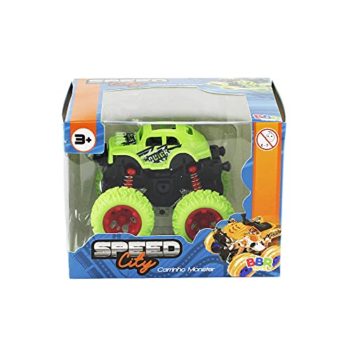 Carrinho Miniatura Monster Truck Pick up c/Fricção - BBR Toys (Verde)