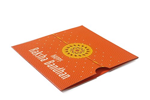 Image of iberry's Rakhi Gift Pack with Set of 2 Rudraksh Rakhi, Greeting Card and Roli Chawal for Brother| rakhi for brother with Branded Packaging