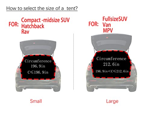 Poles Included Tailgate Shade Awning Tent For Car Camping Road Trip Essentials Small To Midsize Suv Waterproof 3000Mm Upf 50+ Yellow (Large) #TOP4