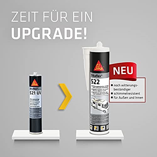 Sika Flex 521 UV, White, Polyurethane Hybrid Multi-Purpose Sealant, Adhesive Sealant for Sealing and Elastic Joints, Weatherproof, 300 ml