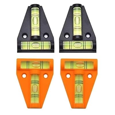 4Pcs/Set RV T Level Bubble Levels Cross Check Bubble Two ways Multipurpose Spirit T-type Level for RVs Tripods Machines Furniture Trailers Adjusting Angle Level Horizontal Measuring Layout Tool