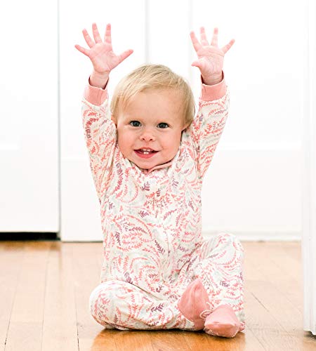 Image of Burt's Bees Baby unisex-baby Sleep & Play, Organic One-piece Romper-jumpsuit Pj, Zip Front Footed Pajama
