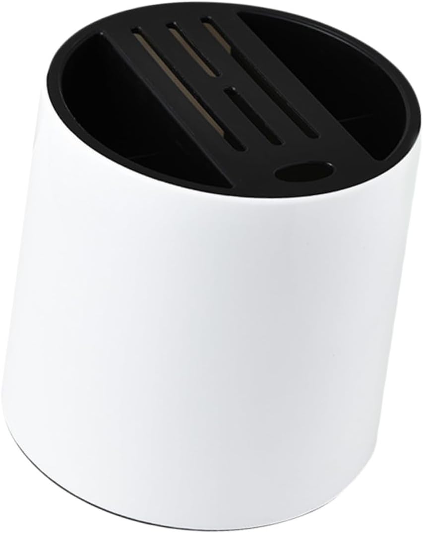 Rotatable Cutlery Organizer Compact Kitchen Knife Storage Rack Tidy Counter Top Holder