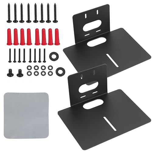 Image of IRSTBL – PTZ Camera Wall Mount Bracket Black – Heavy-Duty Steel Centre-Mount Support, Powder-Coated Finish, 25×20.5×13 cm, Includes Hardware & Cloth (Black, 2-Pack)