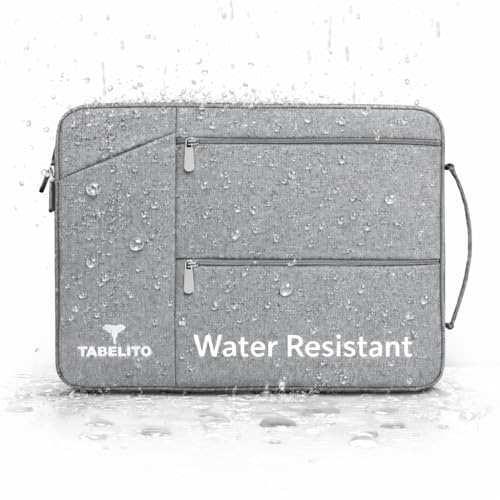Image of Tabelito Nylon, Pearl Cotton Hybrid Laptop Bag Sleeve Case Cover Pouch for laptops (Grey, 15.6 Inches /39.6Cm)