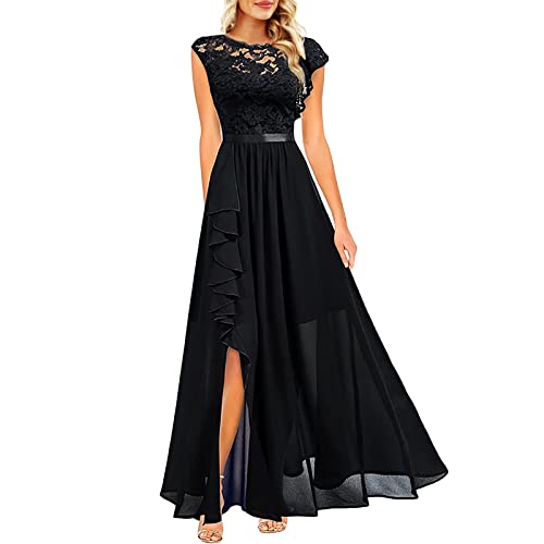 Robe longue femme été bohème fluide florale A85 au design col carré chic