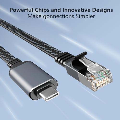 Orbram Cable USB C a Ethernet 10 FT y Cat 8 25 FT miniatura 2