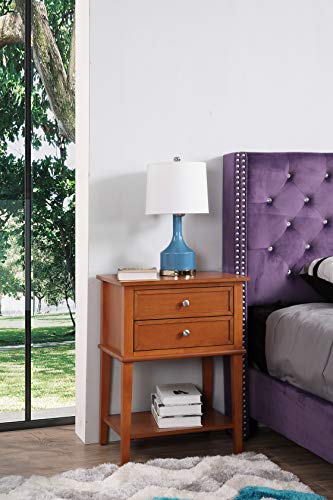 Kaimei Glory Furniture Newton Nightstand with Drawer, Oak Finish - Bedroom Furniture for Home