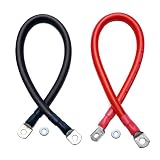 4/0 AWG Gauge Red + Black High Performance Battery Inverter Cables Solar, RV, Car, Boat, Bot Side 1/