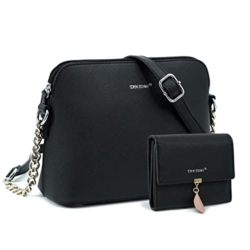 Image of TANTOMI Small Crossbody Bag for Women, Vegan Leather Handbags Shoulder Bag for Travel, Cross Body Purse with Adjustable Strap