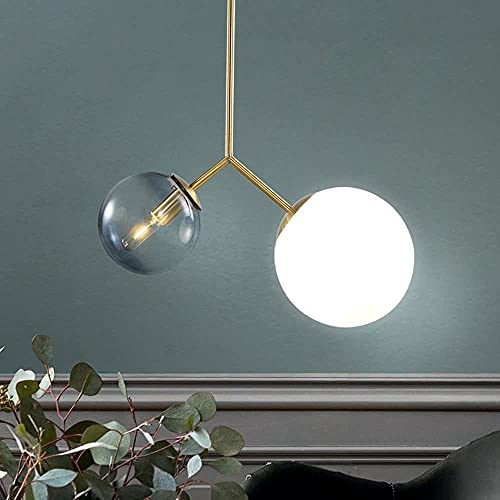 Candelabro de vidrio soplado de doble cabezal de estilo nórdico 5