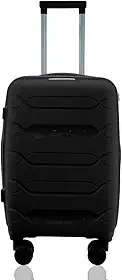 Mala de Bordo 10kg Viagem Expansiva Rígida Polipropileno Cadeado TSA Rodas Duplas 360° Removíveis Gladiador P1MB Preto