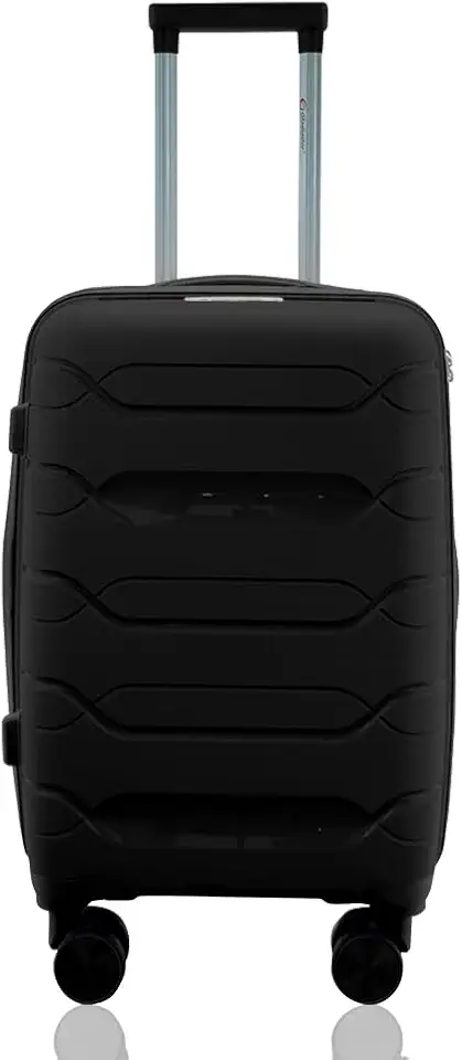 Mala de Bordo 10kg Viagem Expansiva Rígida Polipropileno Cadeado TSA Rodas Duplas 360° Removíveis Gladiador P1MB Preto