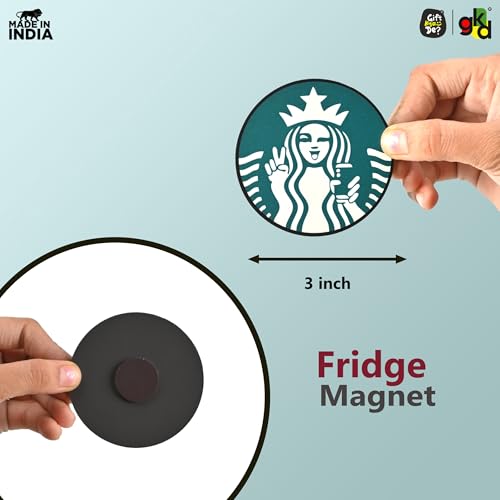 Image of GKD Dine & Delight Wooden Fridge Magnet | Restaurant & Cafe Decor | Food-Themed Refrigerator Magnet for Home, Kitchen, Office & Food Lovers | Pack of 6 Unique Fridge Sticker