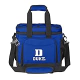 Logo Brands NCAA Duke Blue Devils Flex 24-Can Cooler - Heat-Sealed Leak-Proof Lining, Built-in Bottle Opener, Adjustable Shoulder Strap- Great for Tailgates & Picnics
