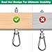 SELEWARE 6Pcs Heavy Duty Swing Hangers, 1500LB Capacity Stainless Steel Swing Set Hooks for Wood/Steel Beam, 5