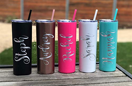 Red Robot Engraving Personalized Bridesmaid Tumblers- Customized Stainless Steel Cups For Your Wedding, Bride Or Bridal Party - Single Cup Engraved Stainless Cup For Wine And Beverages, Bride Tribe #TOP2