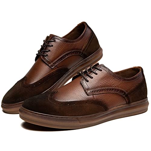 Mens Dress Shoes, Lace Up Wingtip Toe Leather Oxford Brown 13 #TOP1