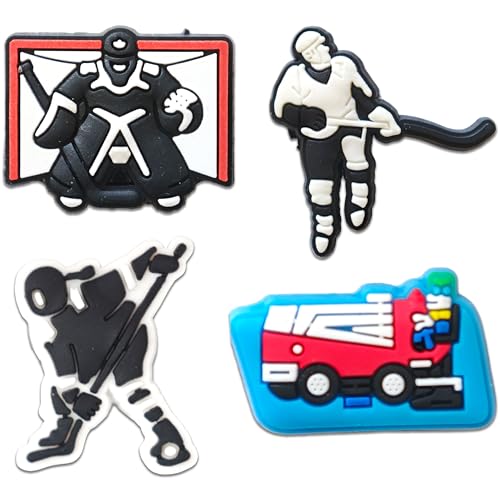Mowzury Hockey Shoe Charms for Boys,10PCS Sports Shoe Decoration Charms for Clog,Cute Accessories Pins for Party Favors Gift - Thumbnail 3