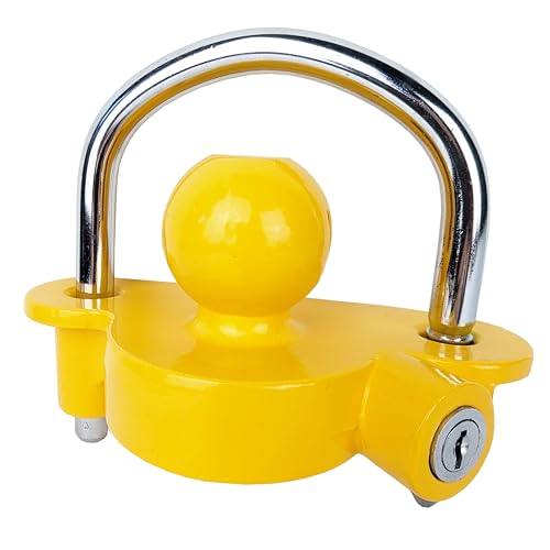 Remolque Bloqueo de Enganche Bola Universal Kit de Seguridad para Caravana Remolque Enganchar Anti-Robo Candado de seguridad 2 llaves
