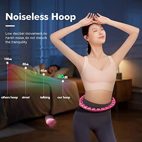 Foto von QASIMOF Smart Hula Hoop Erwachsene, Hullahub Zum Abnehmen mit Auto-Spinning Fitness Reifen Abnehmbare Knoten Einstellbares, Hoola Hoop