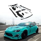 Car Body Kits Compatible for Toyota GT86 2013-2015 to Rocket Bunny Style Wide Body Compatible for Fender Front Spoiler Lip Rear Diffuser Lip Side Skirts