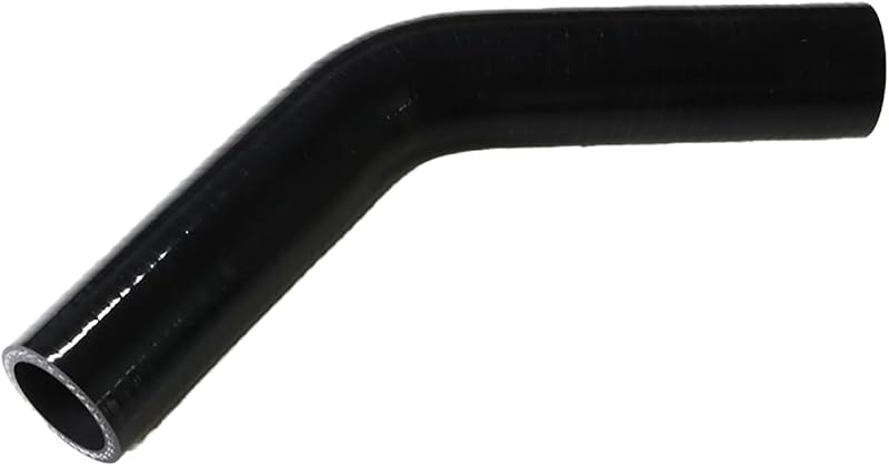 Mangueira de silicone automotiva I33T 45° preta, diâmetro interno 22 mm – 1 unidade