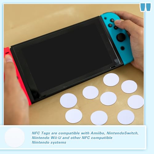 NFC 215 Cartões, NTAG215 NFC Cartões Redondos NFC 215 Etiqueta Compatível com TagMo e Amiibo e Telef