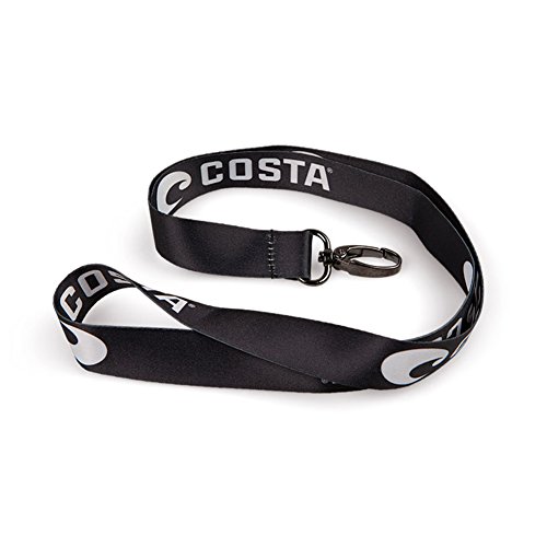 Costa Del Mar Lanyard Logo, Black/White
