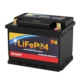 BCI Group 47 H5 Size Lithium Car Battery, 12V 512WH 600CCA Start and Stop LiFePO4 Automotive For Car Dimensions 9.6