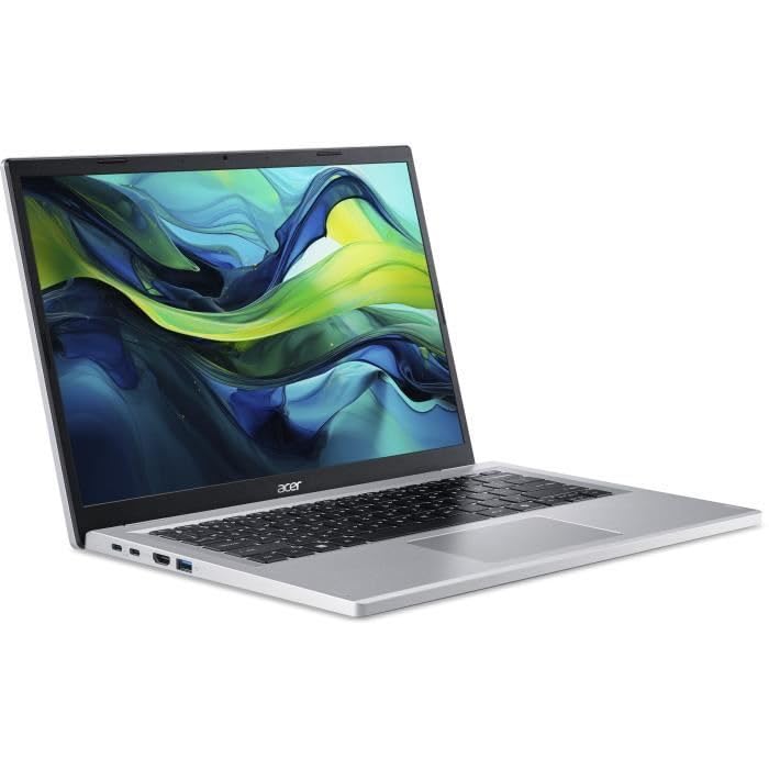 Image of Acer TravelLite Business Laptop (TL04-51M) | 14 inch FHD IPS | Intel Core 5-120U (Up to 5.0GHz) | 16GB DDR4 | 512GB SSD | Win 11 Home | Ms-Office | WiFi 6 | HD Webcam with Privacy Shutter | Black