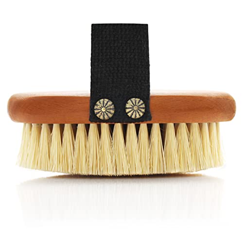ICANdOIT-High Strength Dry Body Brush for Skin,Natural Bristle Exfoliating Massage Brush for Cellulite and Lymphatic,Stiff Tampico Improve Circulation,Stop Ingrown Hairs,Reduce Acne,Soften Skin
