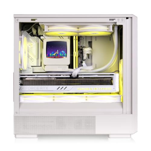 Image of Thermaltake Retro 260; Micro Chassis; 2x120mm PWM Fans Included; mATX /mITX Support; 280mm Rad Support; 370mm GPU Clearance; 165mm Air Cooler Clearance; GPU Support Brace; Grey /Beige; CA-11P-00SQWN-00
