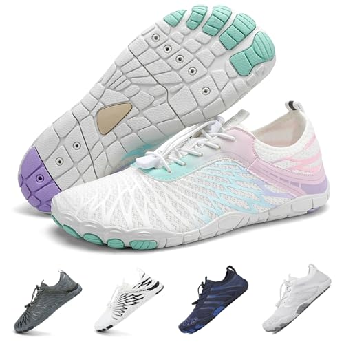 Image of Hiking Barefoot Shoes for Women Men Breathable & Non-Slip Athletic Barefoot Wide Toe Water Shoes Lightweight Perfect for Walking,Running,and Swimming