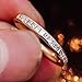 Dsnyu 14 Karat Gold Rings for Women, Wedding Bands Jewelry Yellow Gold Half Eternity Square Moissanite Band Fashion Trendy Size 8.5