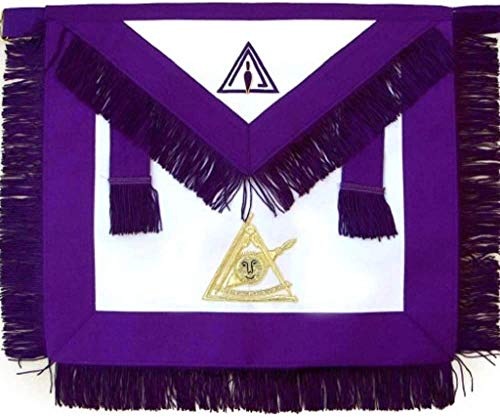 Tablier de prêtre arche royale en agneau brodé main - 2