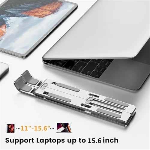 Support ordinateur portable pour soulager le cou avec inclinaison réglable aluminium