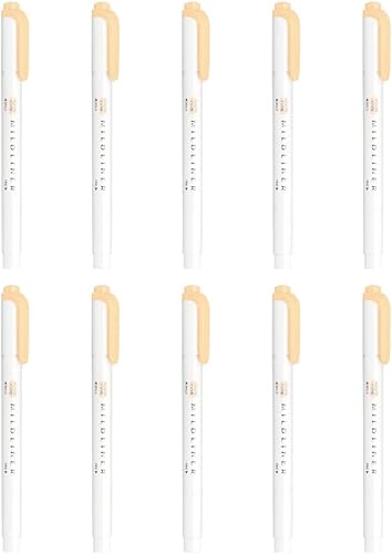 Vista 8 de Zebra Mildliner B-WKT7-MDB Resaltador, azul oscuro, 10 piezas azul (oscuro),Beige,Azul Verde,Crema,gold,Verde,Caléndula,Azul ahumado,Amarillo