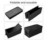 WinHUb CD Storage Boxes Set of 4, Foldable CD DVD Organiser with Lids 35x17x14cm, Holds 30 CDs Full Case, 60 Slim Case or 165 Sleeves, Stackable Fabric Disc Storage Bins with Handles for Home Office - Image 3