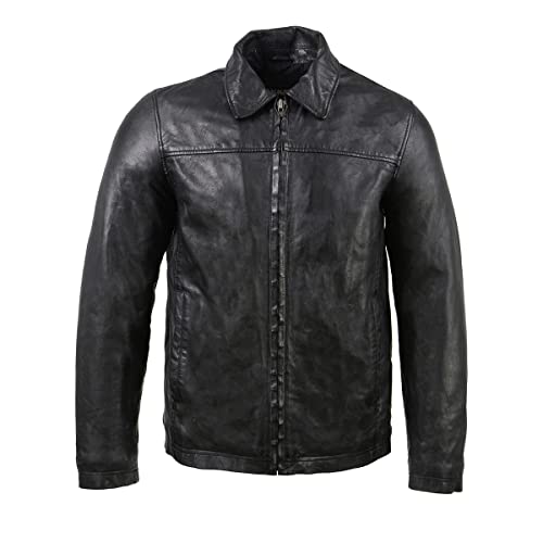 Image of Milwaukee Leather SFM1865 Men's Black Classic Fashion Leather Jacket with Zipper Closure