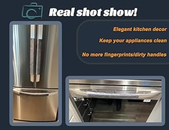 Set of 6 Refrigerator Door Handle Covers, Washable Velvet Fabric Appliance Handle for Fridge Microwave Stove Dishwasher Catch Stains Dust Fingerprint Prevent Ice hot Hand (Wind Grey)