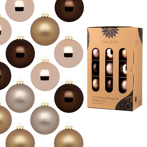 DecoLite: Christbaumkugeln aus Glas Ø 6 cm (30 Stück) - Lounge -...