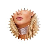 Collar retro de malla gruesa.Objeto de regalo: Una joya única e impresionante, dale un regalo perfecto para un mejor amigo o cualquier seres queridos.¡Recibirá muchos cumplidos!
