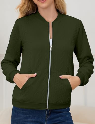 Image of Womens Full Zip Up Cardigan Sweater Casual Solid Long Sleeve Sweatshirt Coat with Pocket