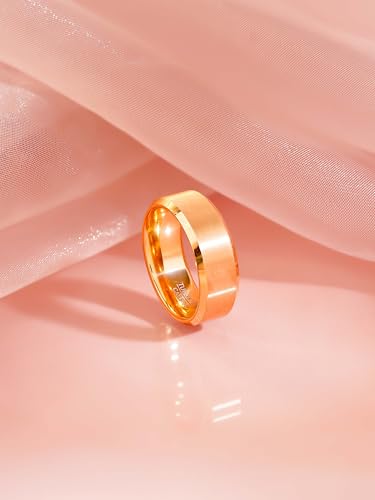 Image of 18K Gold Plated Classic Men's Band Ring with Brushed Finish for Mens | Everyday Wear Rings for Mens