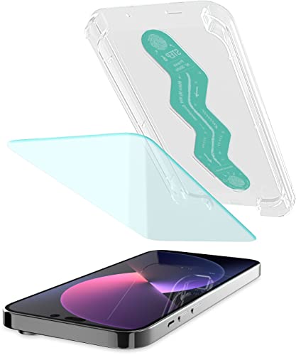 Image of Smartish iPhone 14 Pro Max Screen Protector - 2-Pack Tempered Glass Screen Protectors + Cleaning Kit - Tuff Sheet - 9H Easy Install Frame [Scratch Resistant] Case-Friendly for Apple iPhone 14 Pro Max