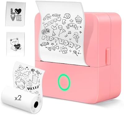 Lovcoyo Impresora Etiquetas Autoadhesivas, Impresora Etiquetas, Impresora Termica Etiquetas Adhesivas Impresoras Portatiles Bluetooth Etiquetadora per I'uso Domestico con Dispositivi Android e iOS