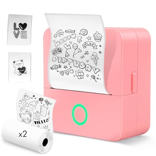 Lovcoyo Impresora Etiquetas Autoadhesivas, Impresora Etiquetas, Impresora Termica Etiquetas Adhesivas Impresoras Portatiles Bluetooth Etiquetadora per I'uso Domestico con Dispositivi Android e iOS
