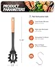 Silicone Pasta Fork, Kitchen Heat Resistant Noodle Spoon Server, BPA Free Spaghetti Strainer,12.8 inch (Black) #1
