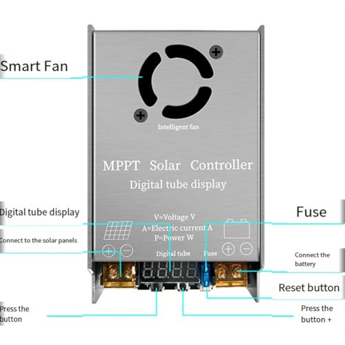 Controlador de boost solar MPPT 450W, elevador de voltaje de paneles solares a 12V-50V 6